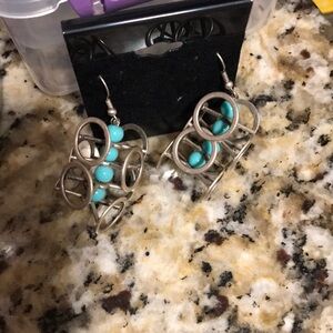 Turquoise silver earrings